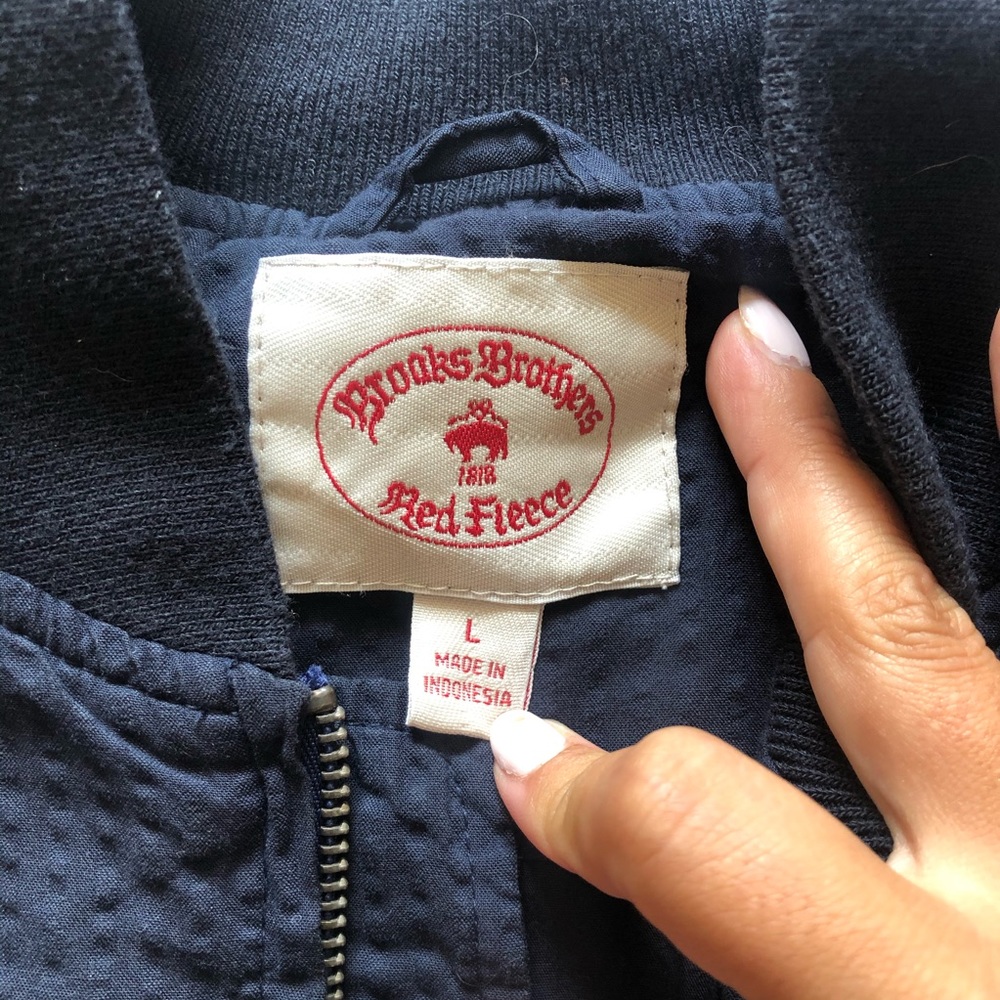 SOLD | Brooks Brothers | Men’s Blue Bomber Jacket - Picture 6 of 9
